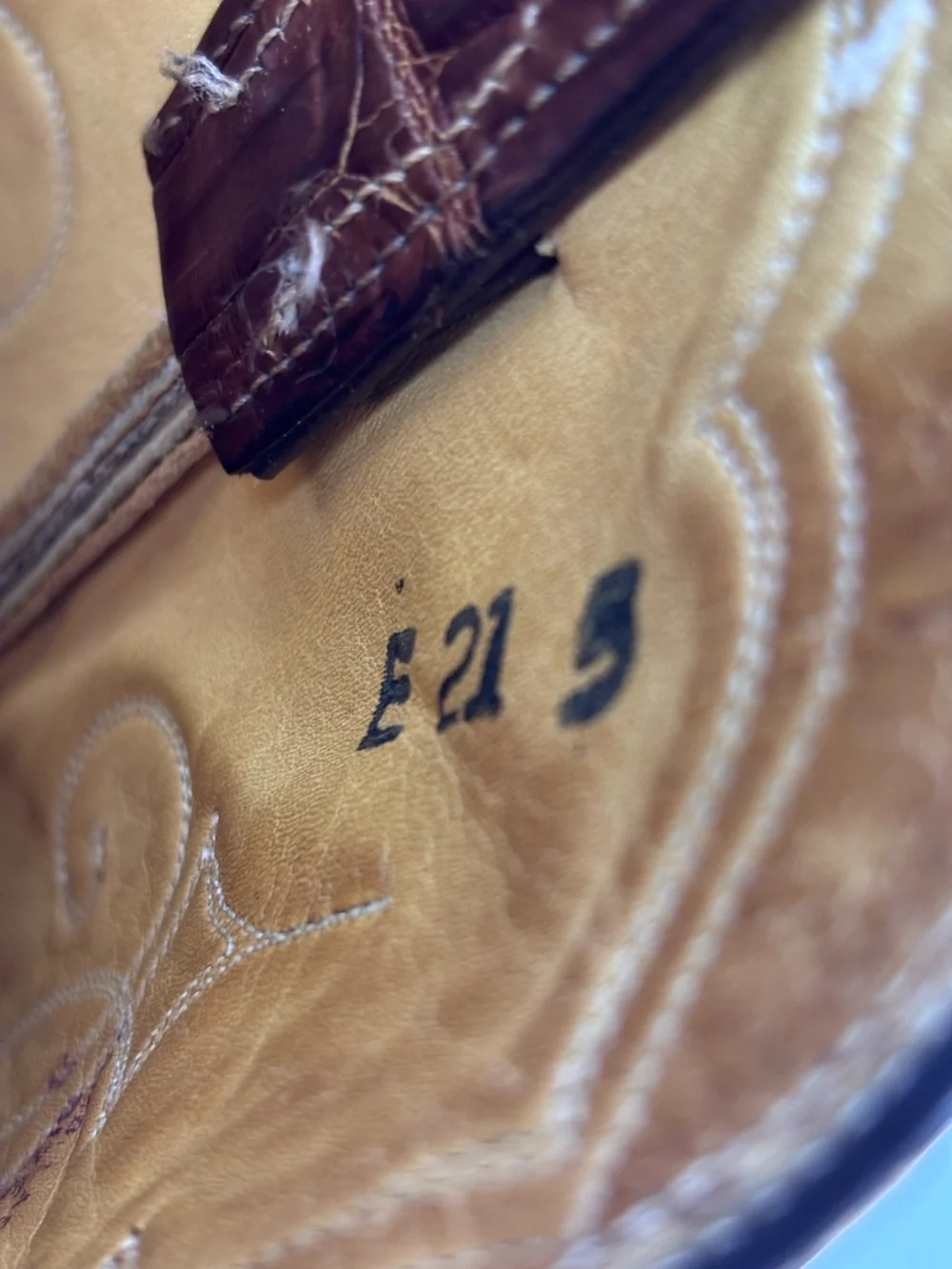 Vintage Justin Boots Exotic Alligator Belly Leather Western Cowboy Brown Size 8D - Picture 13 of 16